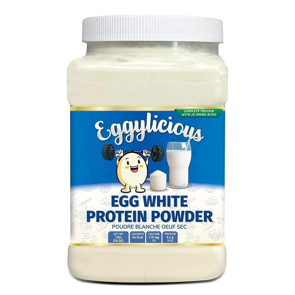 Pride Of India Eggylicious Egg White (Albumin) Powder, Dried Natural Protein Powder, Made from Fresh Eggs, Pasteurized,Non-GMO, No Additives, Used for Baking Icing,1lbs(16oz)
