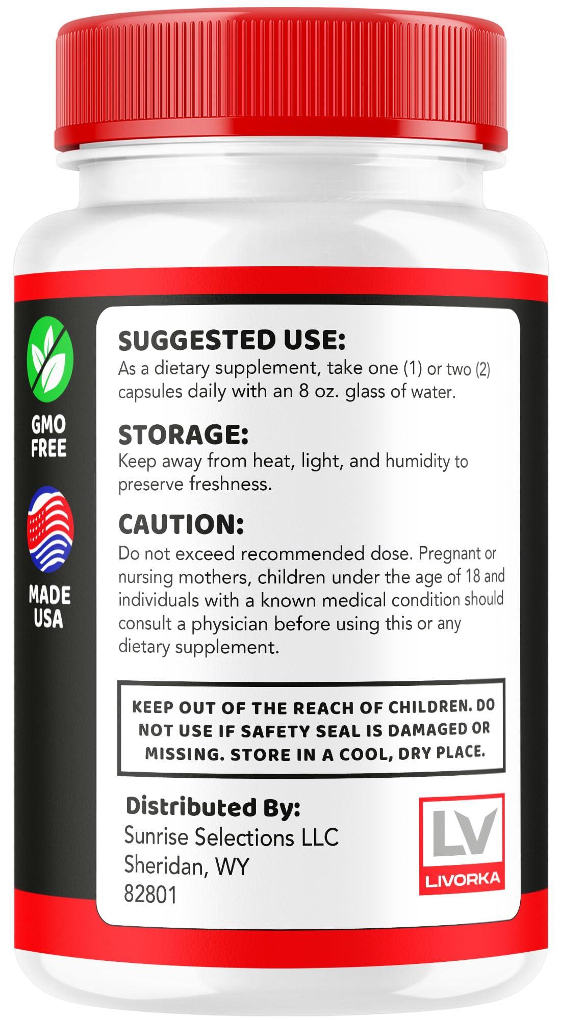 LIVORKA (3 Pack) Endureon Pills, Endureon Capsules Advanced Formula, Official Endureon Pro Pills for Overall Health, Endureon All Natural Support Pills, Endureon Formula Reviews, 180 Capsules for 3 Months