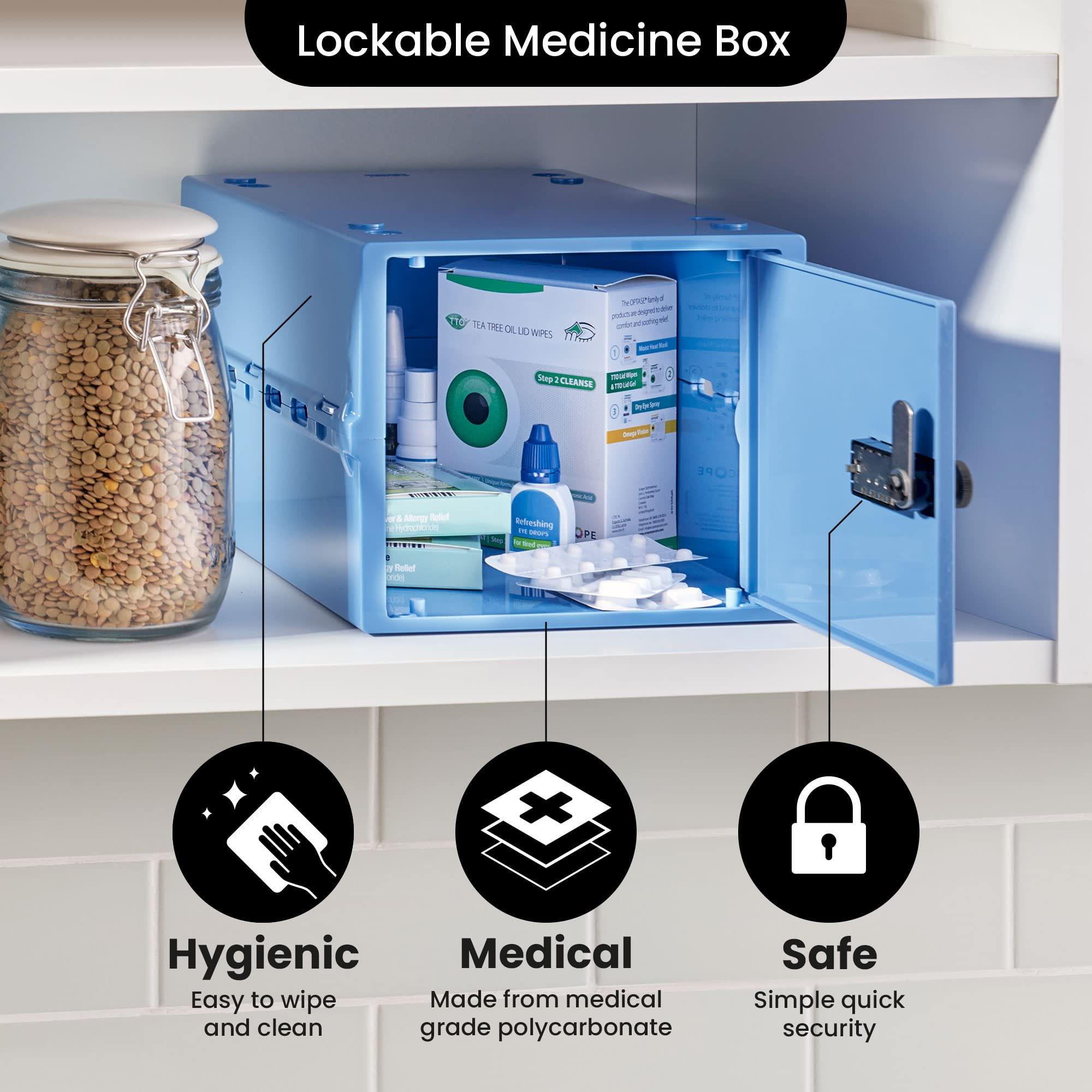 Lockabox Lockabox One Medi Blue & Crystal Bundle | Lockable Medicine Boxes