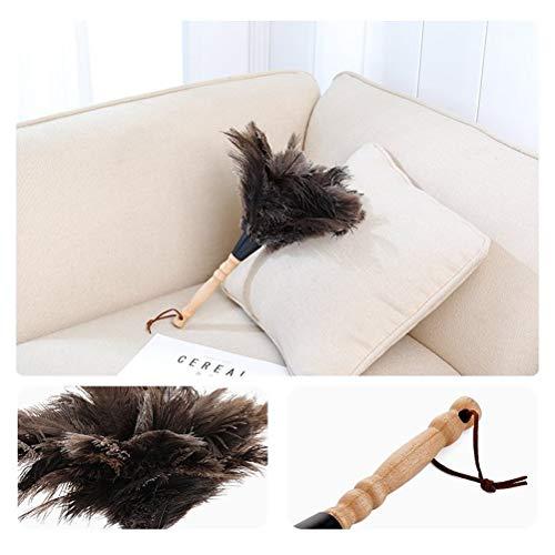 Roexboz Roexboz Feather Duster Washable Soft Duster Antistatic Animal Feather Brush Natural Ostrich Feathers with Long Wooden Handle Feather Duster for House car