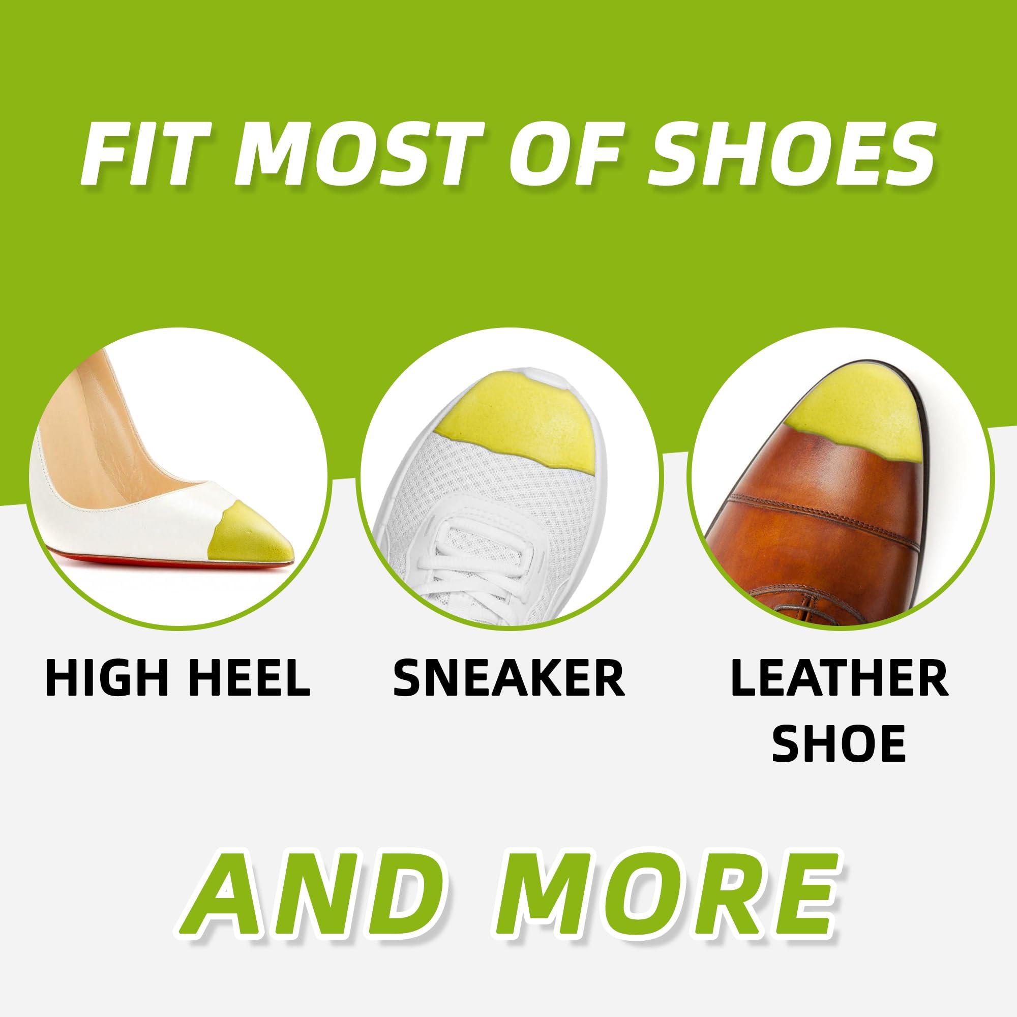 BCCKLE Shoe Fillers for Loose Shoe,Toe Filler Inserts,Shoe Inserts for Shoe Too Big,Heel sliping Make Shoes Fit,for Both Men and Women.Middle:(Half to One Size Bigger)/Green