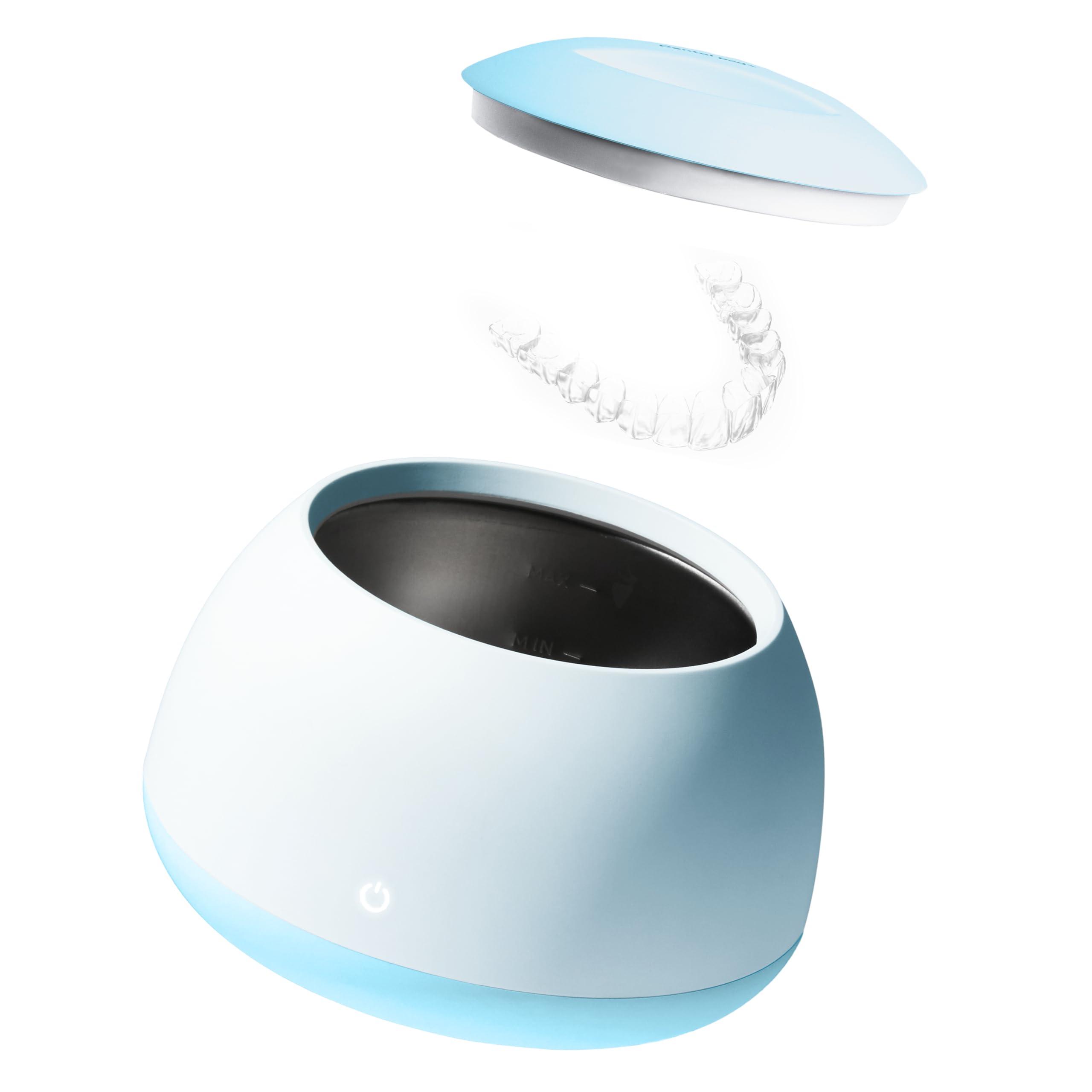 Zima Dental Zima Dental Pod | Sky Blue | Ultrasonic Retainer Cleaner Machine | Aligner, Nightguard, Mouth Guard, Denture Cleaner | Oral Dental Care FSA HSA Approved