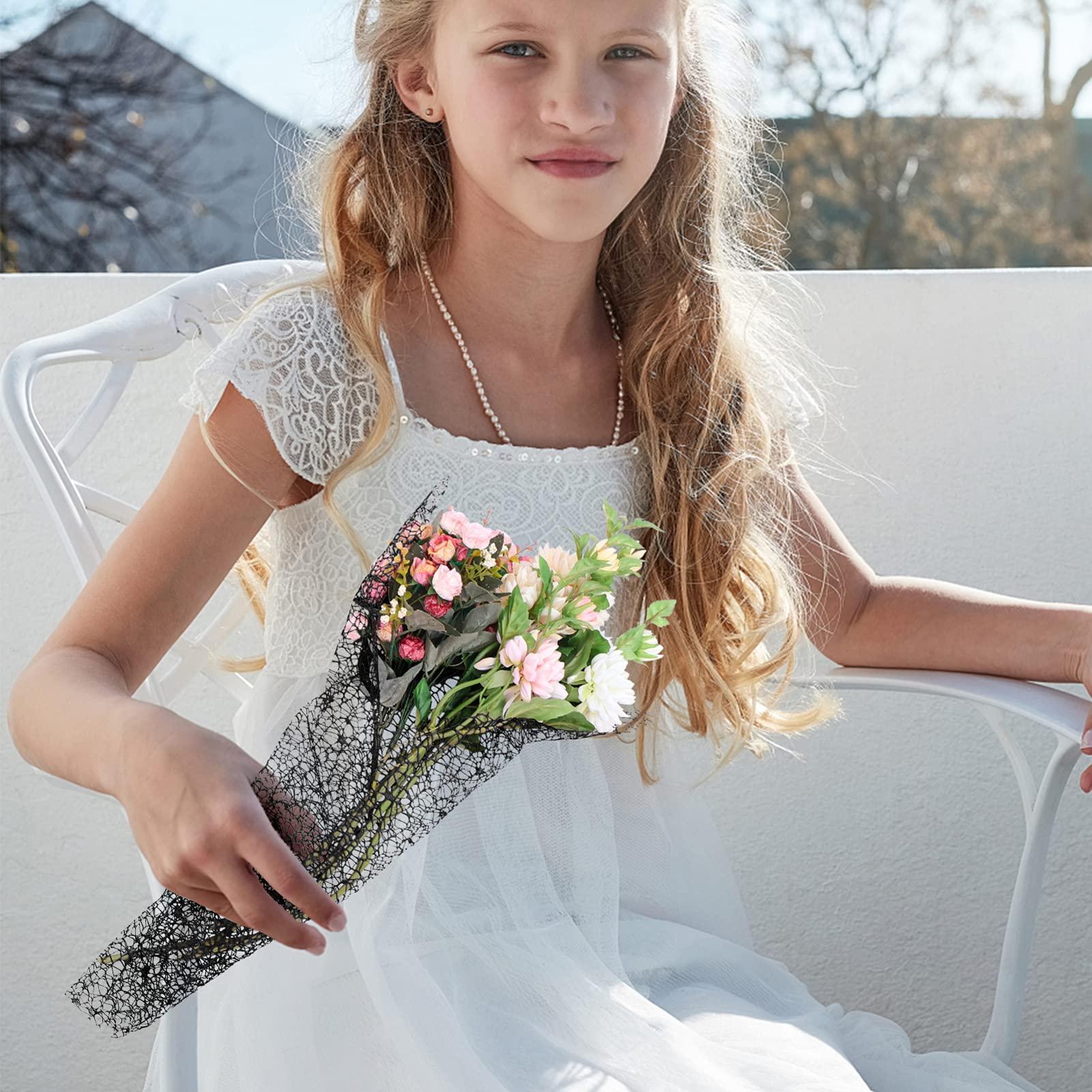 Ciieeo Ciieeo 10 Sheets Bouquet Wrapping Net Bouquet Packing Mesh Bouquet Wrapping Paper - Tissue Folding Paper Sugar Wrapper Candy Wrappers Flower Bouquet Wrapping Mesh Flowers Coarse Mesh