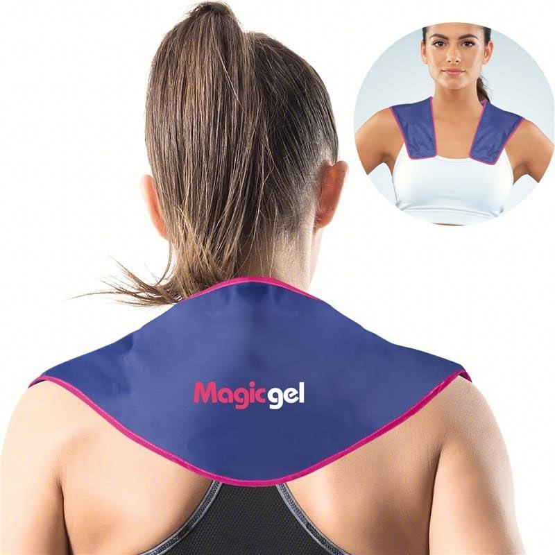 Magic Gel Magic Gel Neck Ice Pack - Reusable Cold Wrap for Neck, Shoulders and Back - Soft and Flexible Freezer Pack for Icing Neck, Shoulder, Upper Body Muscles - Stays Cool for 25 Minutes