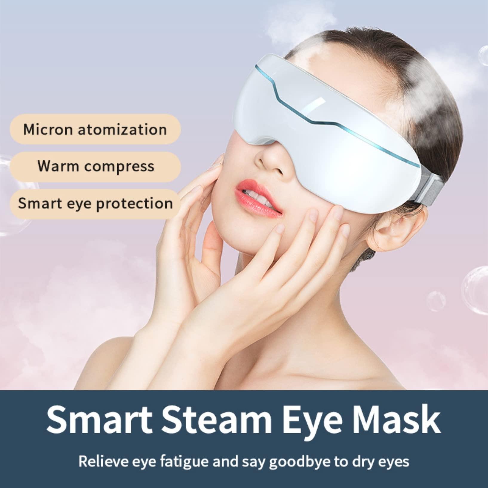 BINOXY Heated Eye Mask Rechargeable Cordless Sleep Mask with 3D Contoured Zero-Pressure Eye Warmer for Dry Eyes, Ideal Destress Gifts for Mom