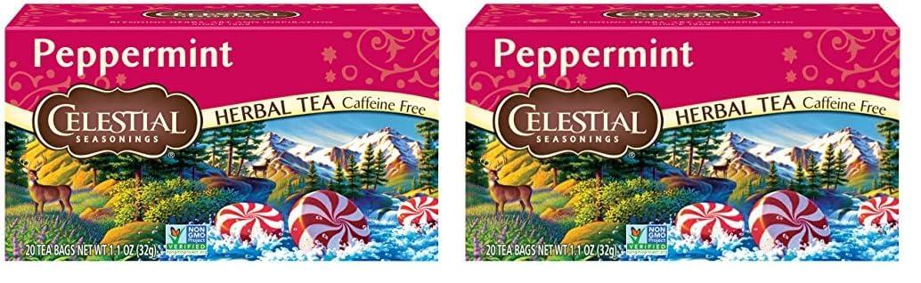 Celestial Seasonings Celestial Seasonings Peppermint Herbal Tea, 20 ct (Pack of 2)
