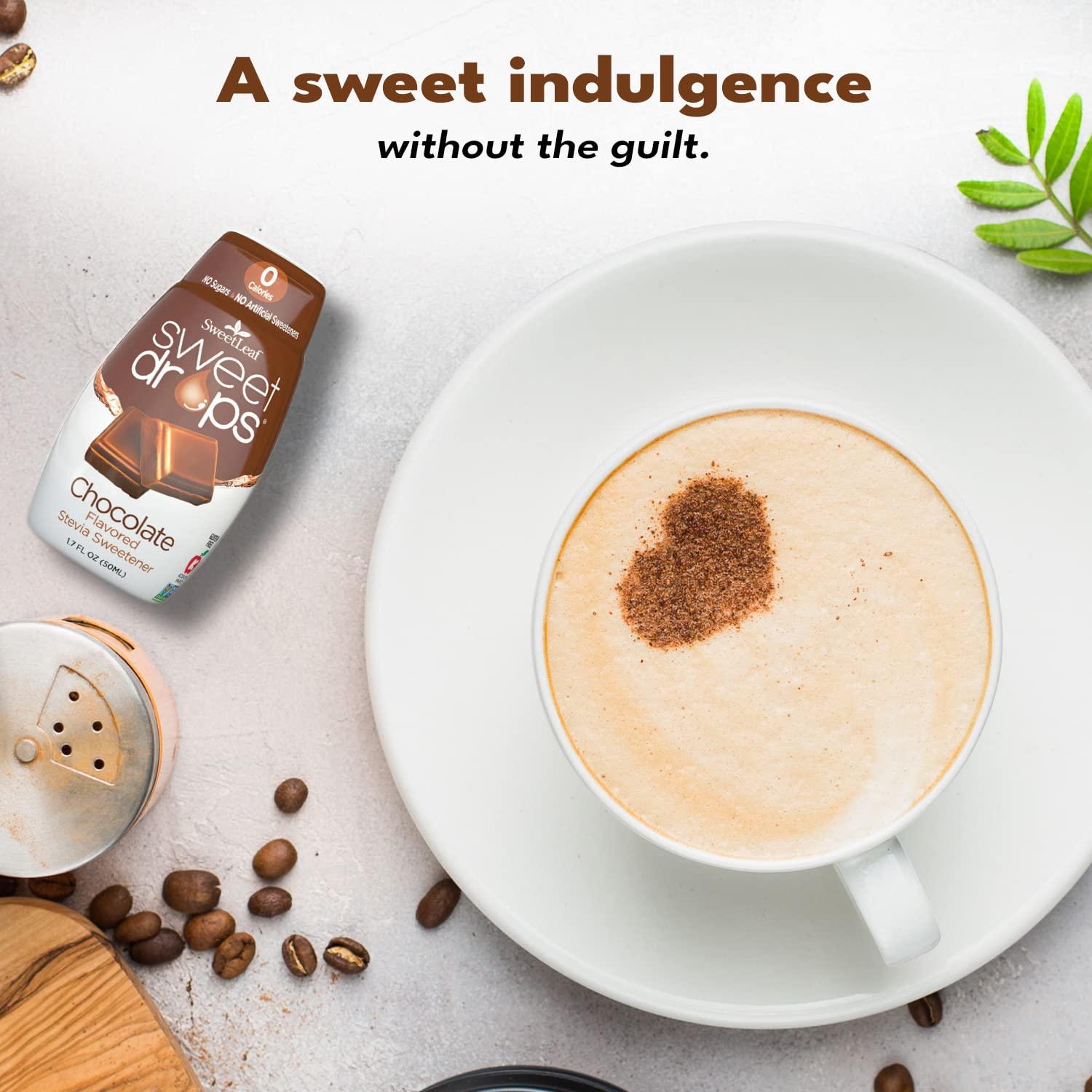 SweetLeaf SweetLeaf Sweet Drops - Stevia Liquid Variety Pack, Chocolate, Caramel, Vanilla, Pumpkin Spice, Sugar-Free Coffee Syrup Alternative, 1.7 Oz Ea (Pack of 4)