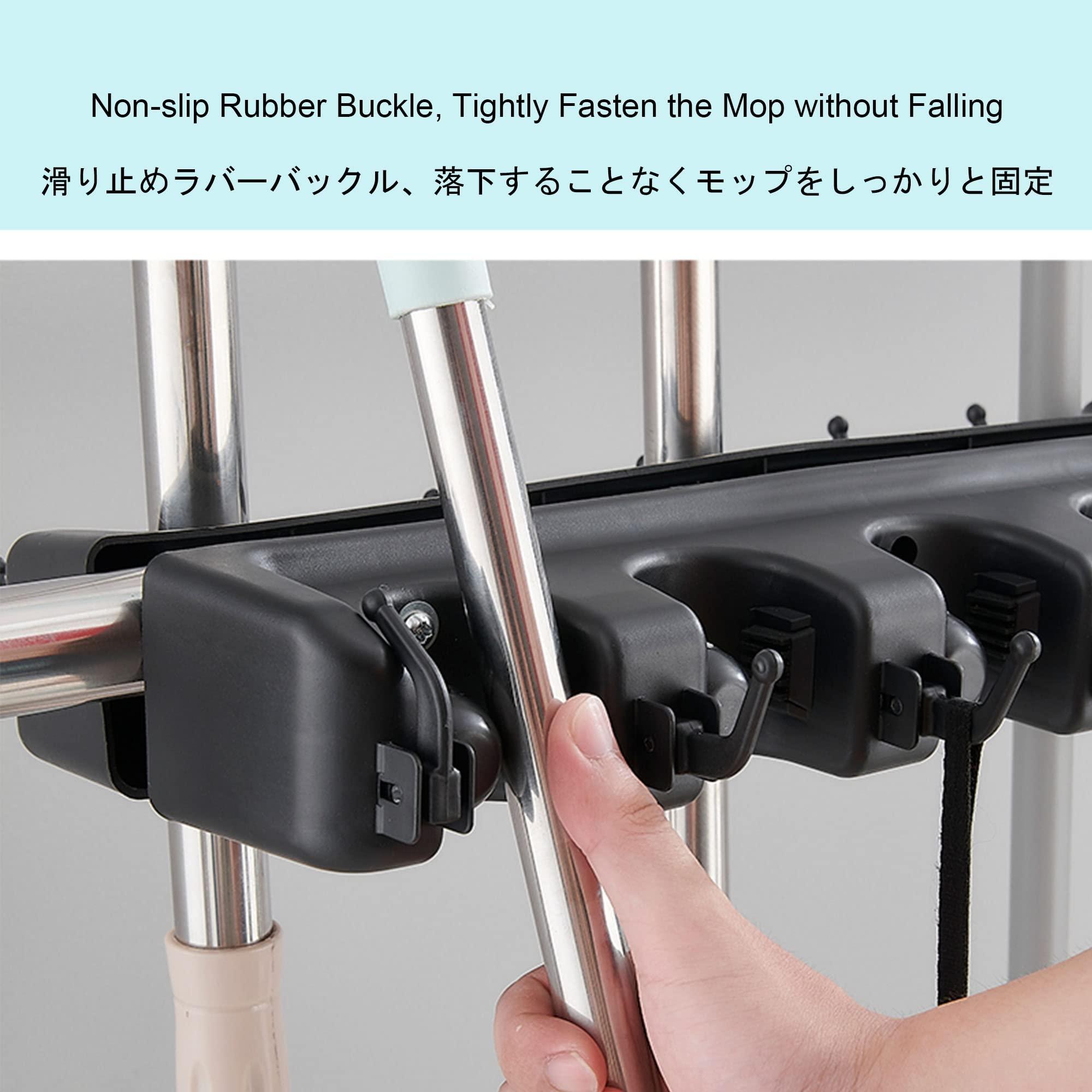 SCOOVY Racks Movable Commercial Stainless Steel Mop Rack,Mop and Broom holder,Floor Standing Mop Broom Holder Cleaning Tool Rack, Umbrella Stand,Schools,Factories,Hospitals,Garage,Home Organization Must Have