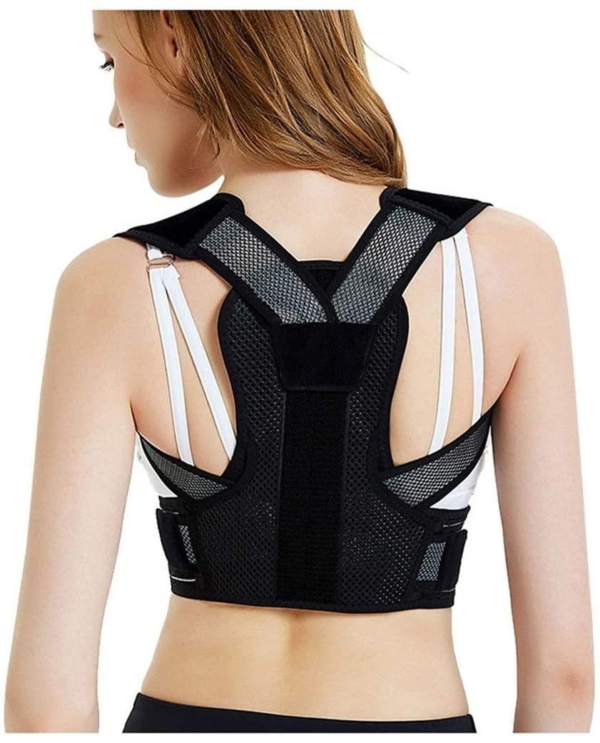 SJHY Posture Corrector Back Brace Straightener for Women Men Teens Adjustable Kyphosis Clavicle Brace Correct Shoulder Posture Support Strap Back Posture (Size : Small)