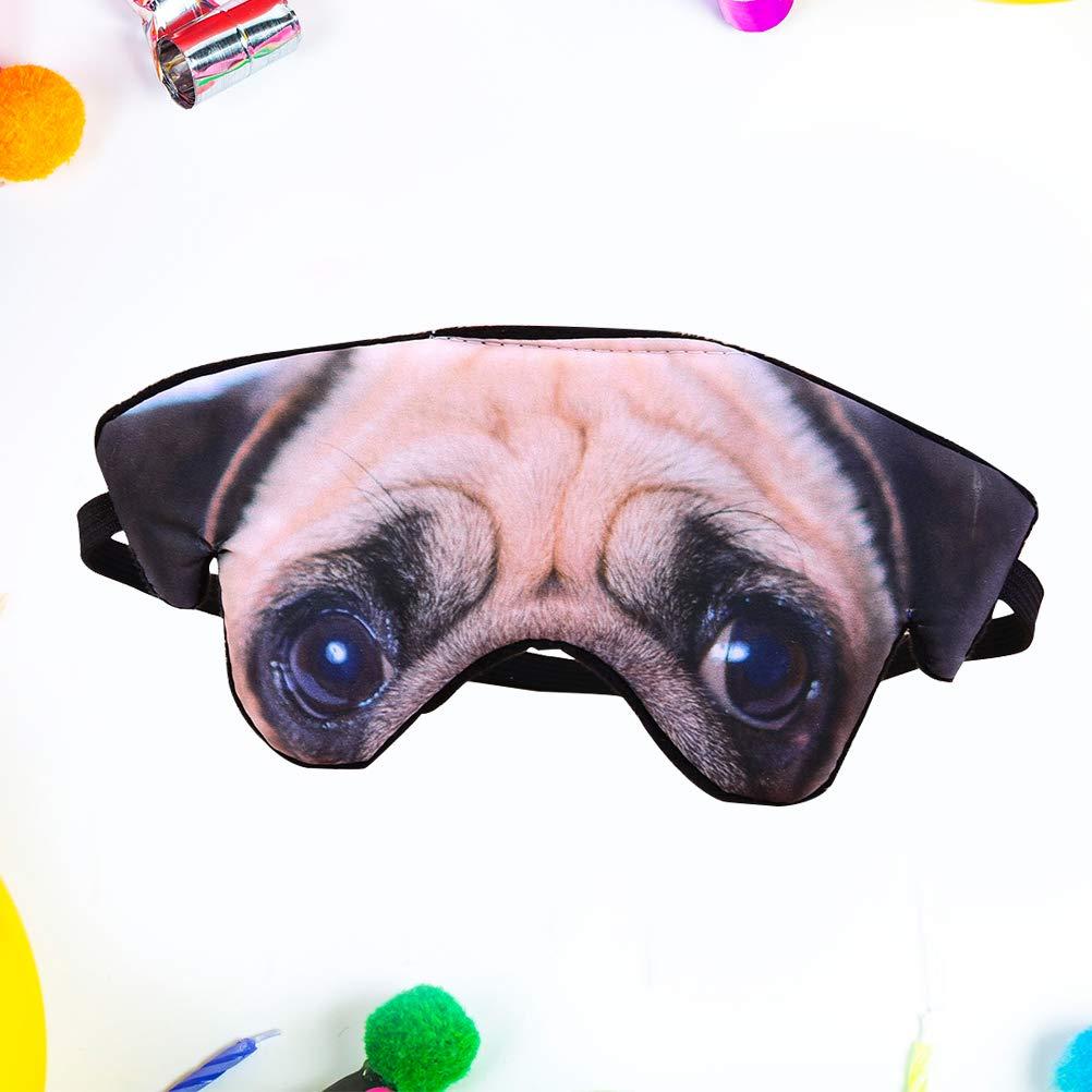Healifty 3D Eye mask3D Dog Pattern Eye Mask Funny Shade Nap Cover Blindfold Sleeping Mask Eyepatch Sleep Goggles (Pug)