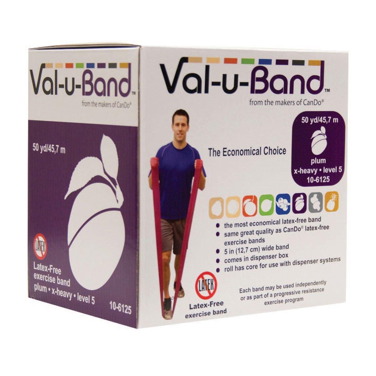 CanDo Val-U-Band Latex Free Exercise Band, Plum