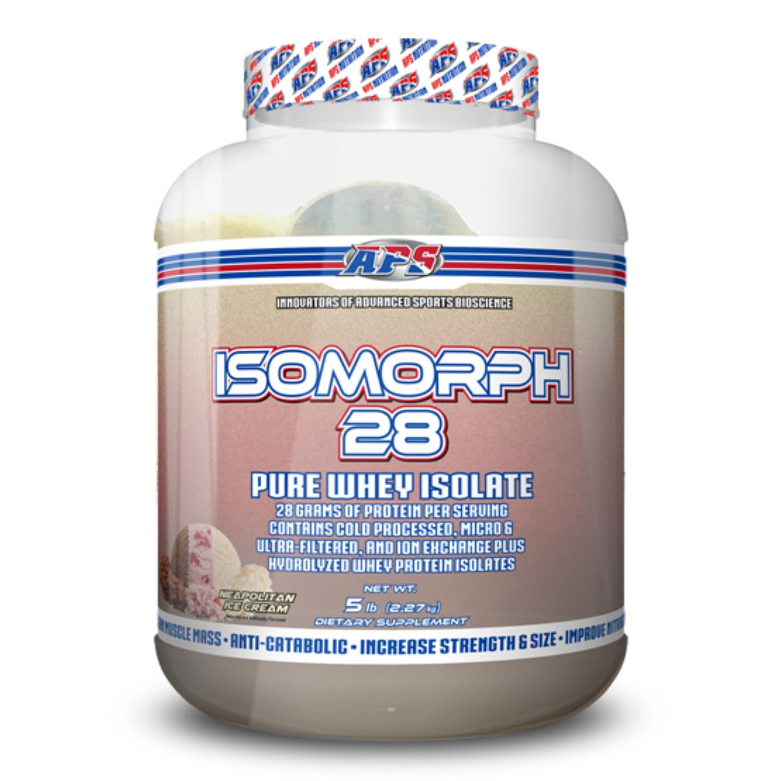 APS Nutrition APS Nutrition Isomorph Protein Powder Supplement | Whey Protein Isolate | Ultra- Filtered | 28g Protein | Neapolitan Ice Cream, 5 Pound (Pack of 1)