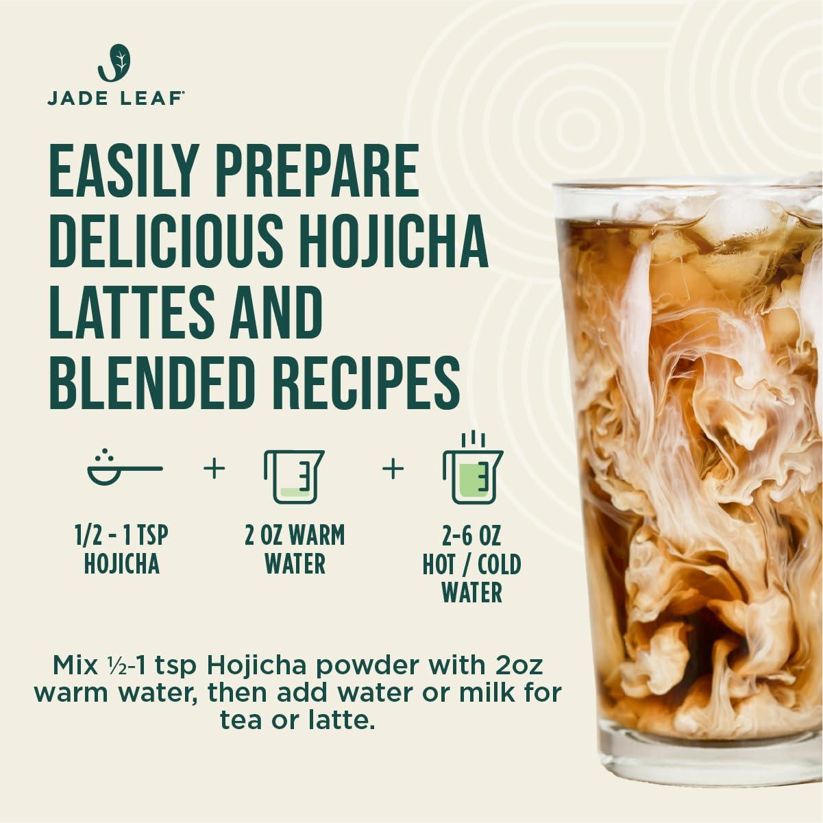 Jade Leaf Matcha Jade Leaf Matcha Organic Japanese Hojicha, Roasted Matcha Green Tea Powder - Barista Edition - Authentic Japanese Origin (1.76 Ounce Pouch)