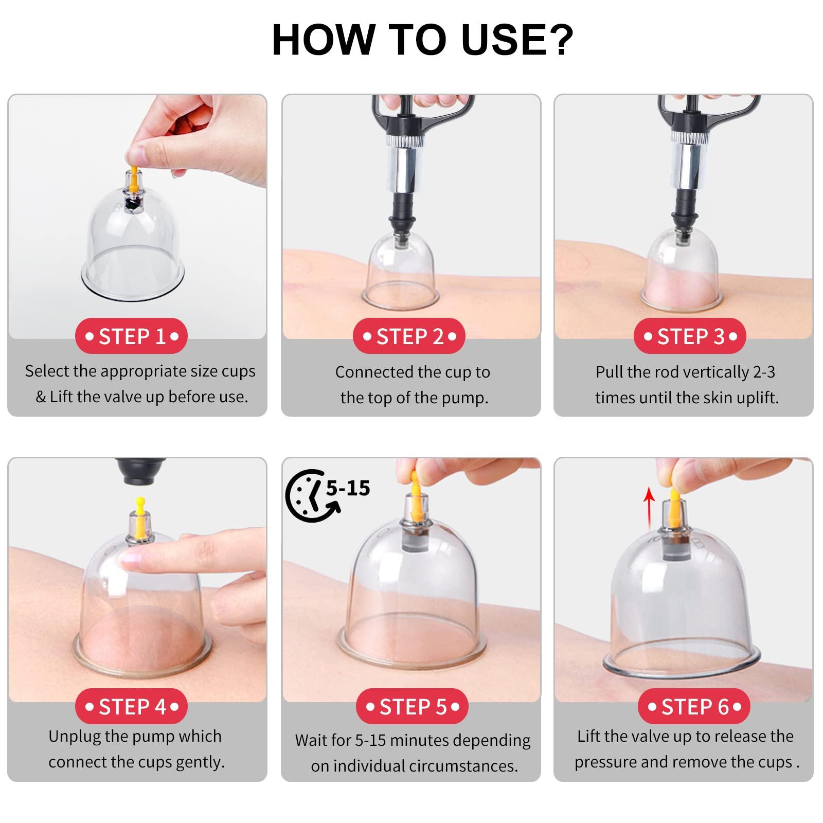 DEFUNX Cupping Therapy Set,12 Therapy Cups Cupping Set with Pump, Professional Chinese Cupping Therapy Sets Hijama Cupping Massage Kit