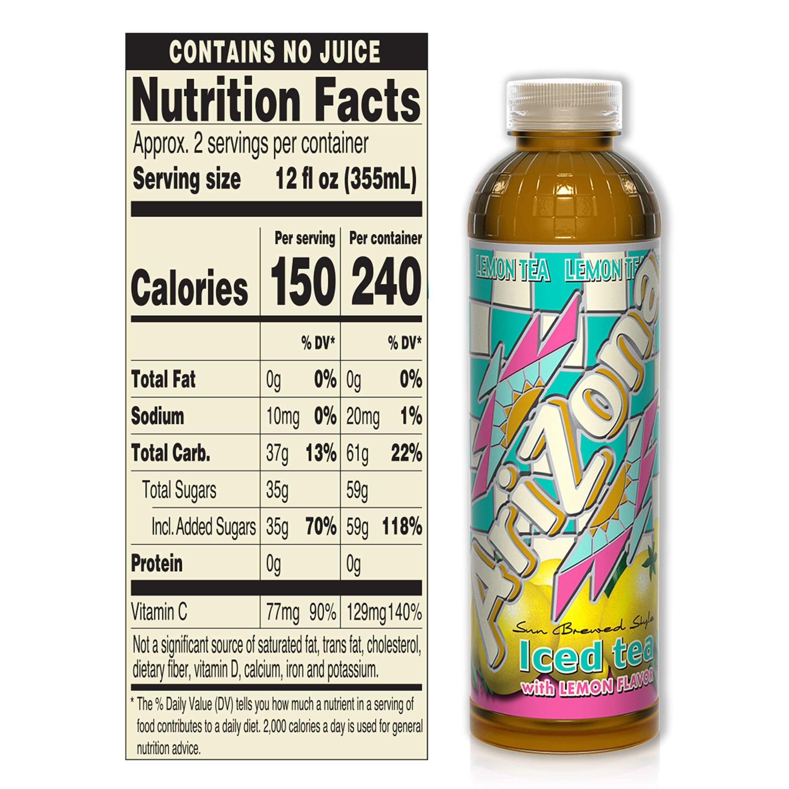 Arizona Arizona Lemon Tea, 20 Fl Oz, Pack of 24