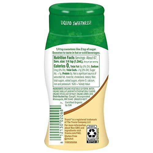 Truvia Truvia Organic Zero-Calorie Liquid Stevia Sweetener, 2.7 fluid ounce bottle, Vanilla flavor