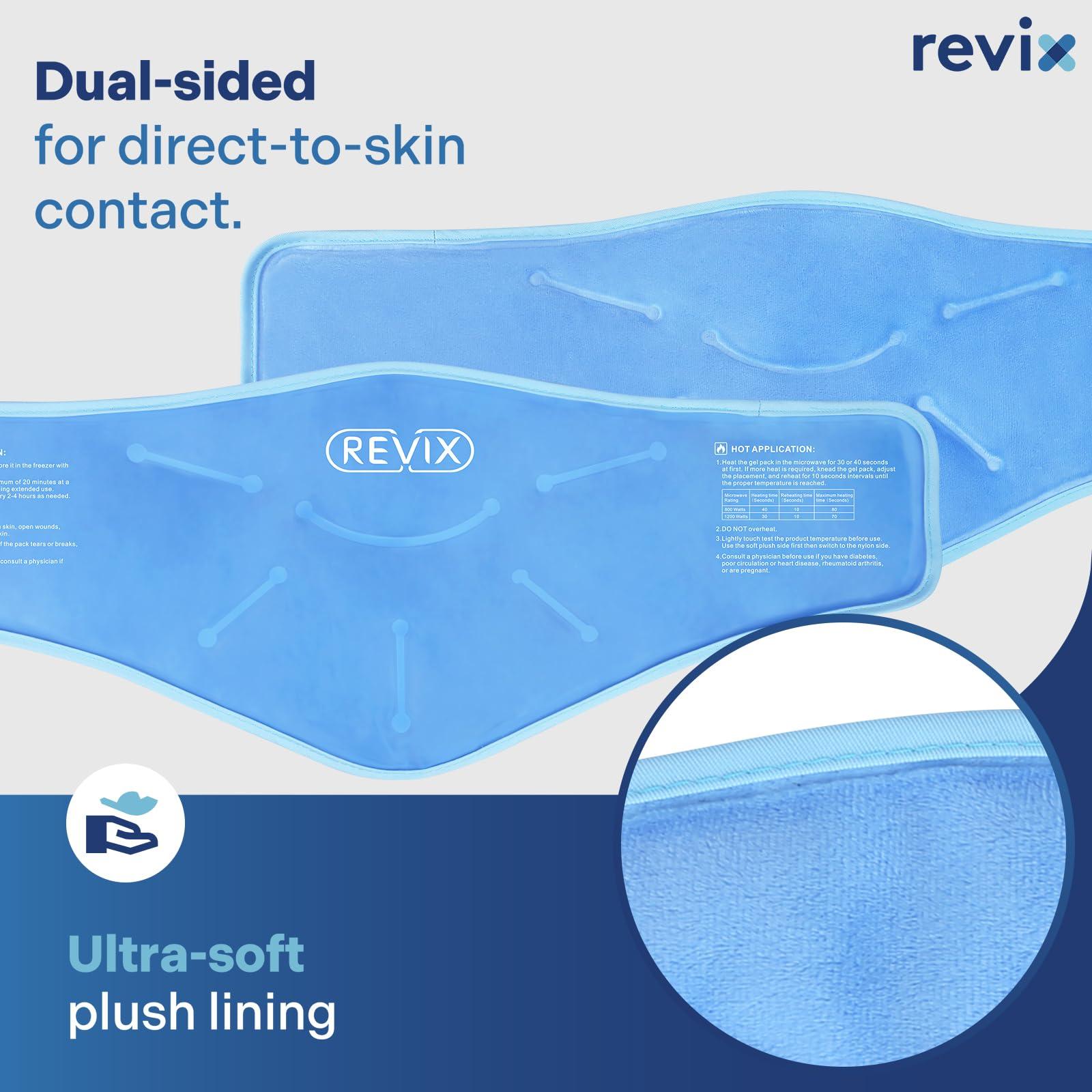 REVIX REVIX Neck Ice Pack Reusable Shoulder Cooling Wraps for Enhanced Comfort and Recovery, Hot Cold Gel Packs Reusable for Post-Workout Fatigue, Soft Plush Lining Ice Neck Wrap