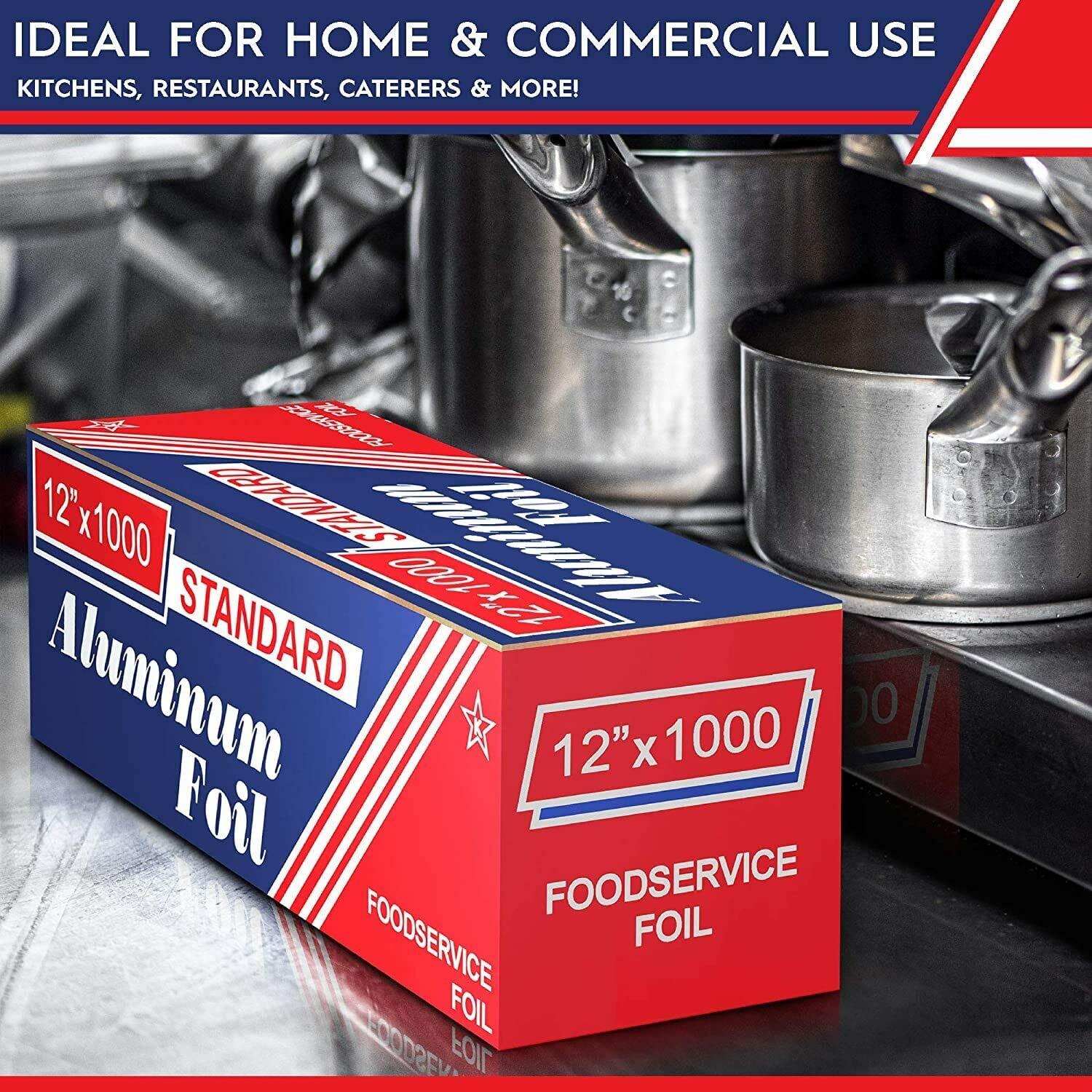 ROLLXY ROLLXY, 12" x 1000' Food Service Standard Aluminum Foil Roll