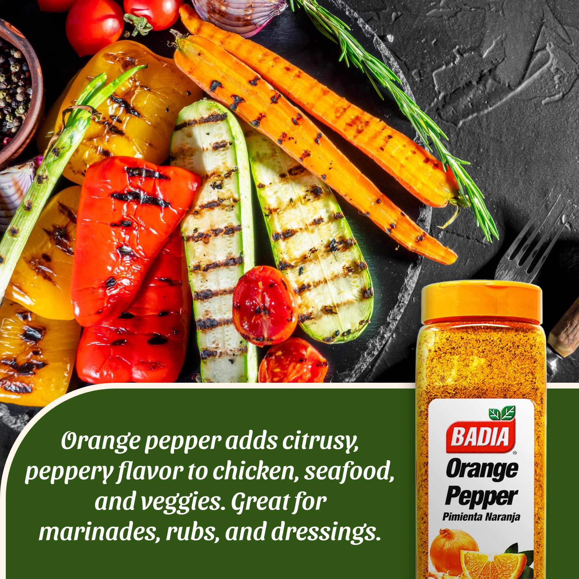 Badia Badia Orange Pepper Seasoning, 26 oz - Pepper, Garlic & Onion, Zesty Citrus Blend for Chicken, Seafood & Vegetables