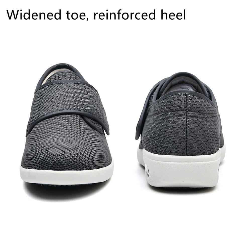 GSFY GSFY Women\'s Diabetic Shoes Wide Width Edema Shoes Breathable Memory Foam Lightweight Walking Sneakers for Elderly Swollen Feet Grey