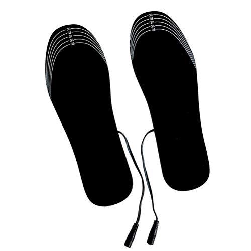 apptanna USB Heating Insole Electric Heating Foot Warming Insole Washable Cutable Size Insole Winter Outdoor Warm Insole (Black, 41-45 Yards)