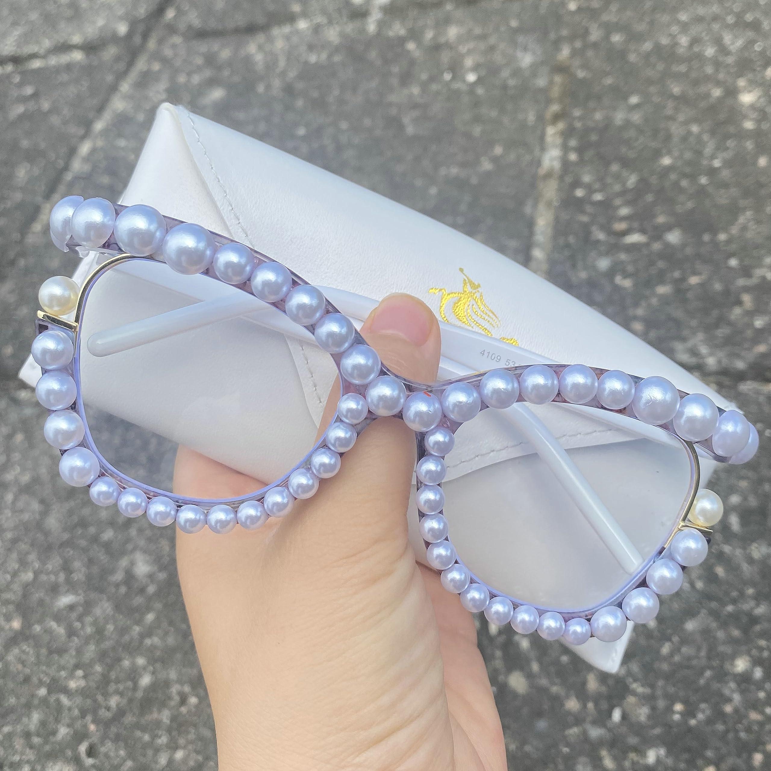 mincl mincl Cat Eye Rhinestone Reading Glasses Bifocal Reading Glasses for Women Stylish bling Magnifying Blue Light Readers (flower, 3.25, multiplier_x)