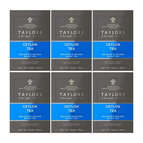 Taylors of Harrogate Taylors of Harrogate Ceylon Tea, 20 Count (Pack of 6)