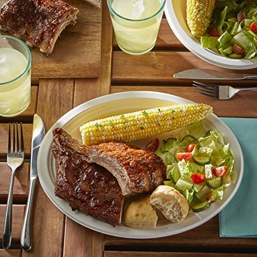 Hefty Hefty EcoSave Disposable Oval Platters, Made from Plant Based Materials, Heavy Duty & Microwave Safe Large Oval Platter Paper Plates, 10 CT (Pack of 4)