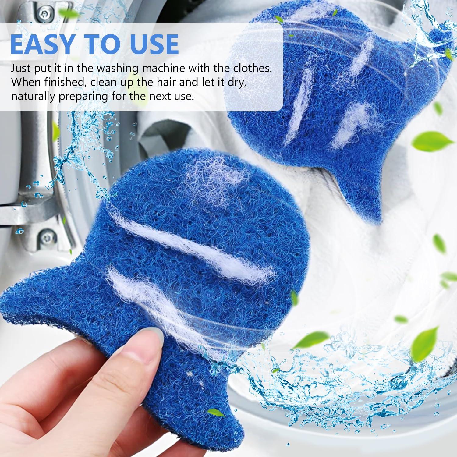 iaredon Pet Hair Remover Balls for Laundry, 4PCS-Dog Hair Catcher Laundry for Dryer Reusable Fur Hair Catcher Washer Machine Anti Winding Pet Hair Lint Catcher Pet