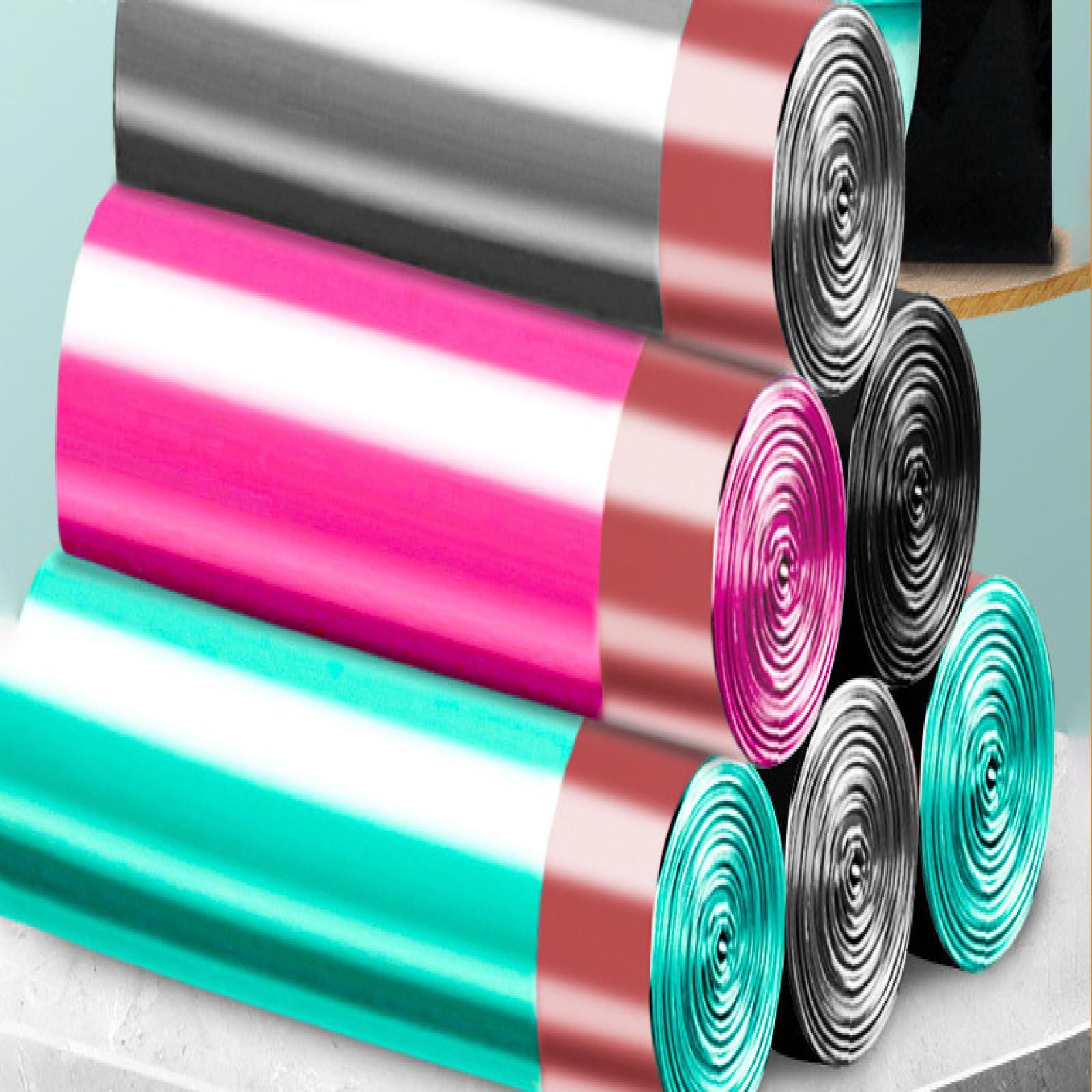 CHRYSM Garbage Bags, Drawstring Household Bags, Portable Automatic Closure, Kitchen Pull Plastic Large Bags