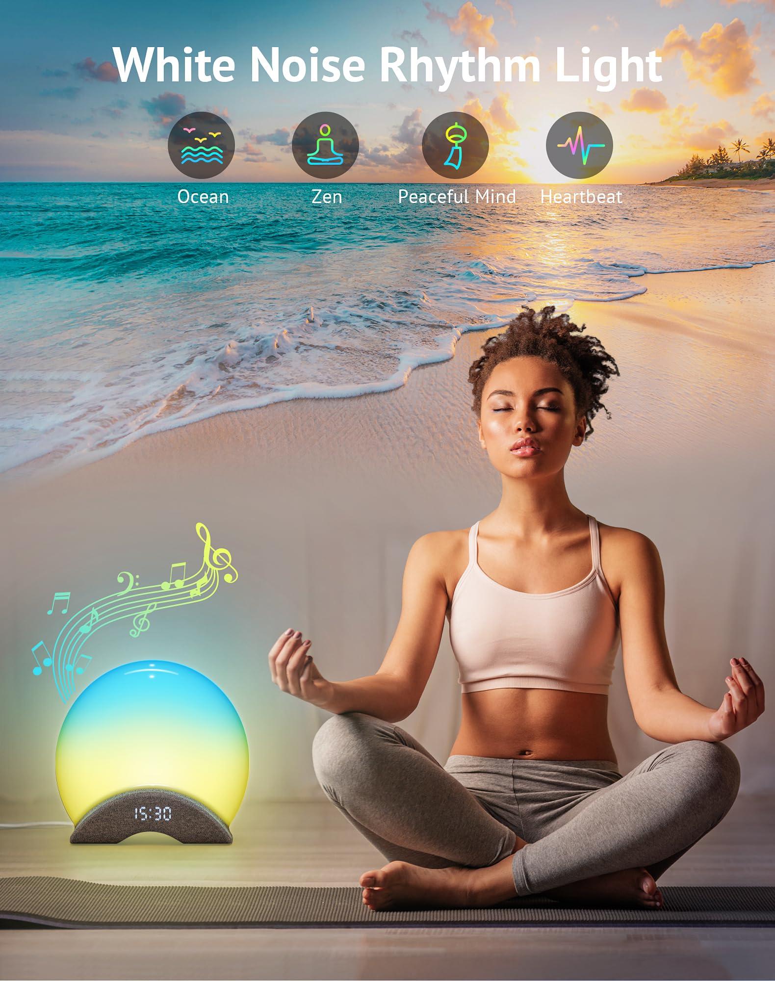 LaView LaView Smart White Noise Machine,App Control Sleep Sound Machine Night Light 25 Relaxing Sounds and 8 Rhythm Modes,Sunrise Wake Up Light,Smart Alarm Clock for Kid/Adult, Ideal for Gift