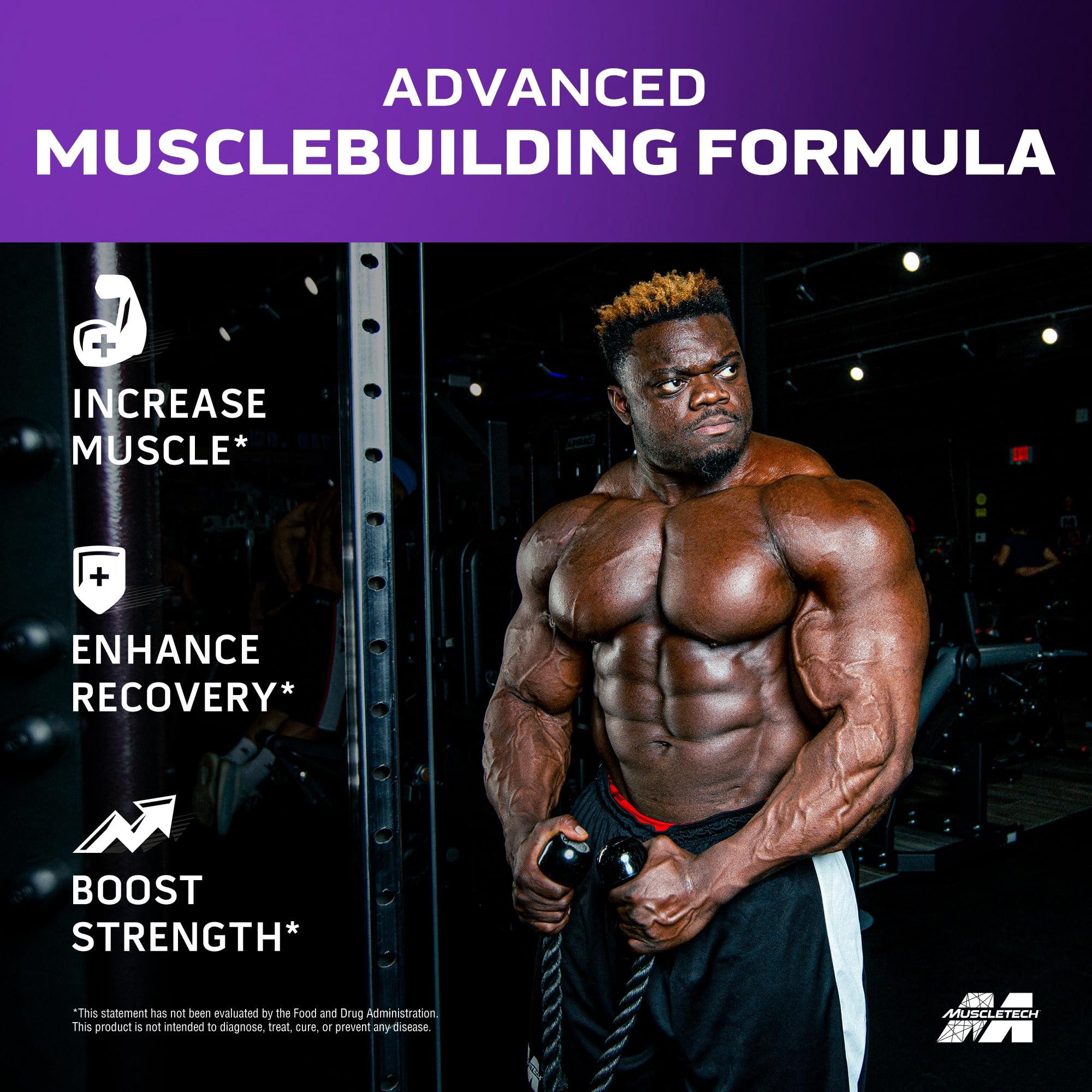 MuscleTech Muscletech High-Protein Mass Gainer (Vanilla Milkshake, 6LB) - Mass Tech Extreme 2000 Mass Gainer Protein Powder Supplement - Weight Gainer for Increase Muscle, Enhanced Recovery & Strength