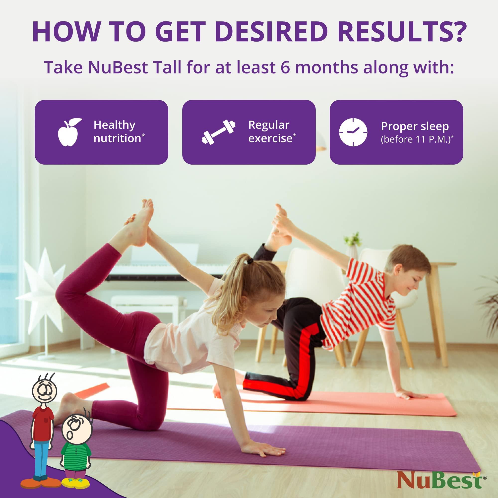 NuBest NuBest Tall - Powerful Formula for Strong Bones, Immunity & Healthy Development with Calcium, Collagen & Herbs - for Children (5+) & Teens Who Don’t Drink Milk Daily - 2 Pack | 2 Months Supply