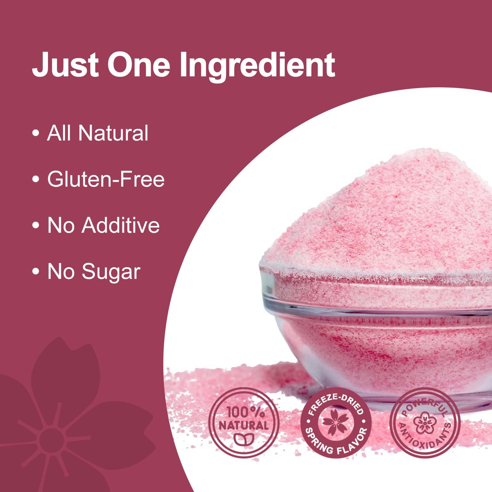 Grelim GRELIM Sakura Powder Premium Original Cherry Blossom Powder for Baking,Made in Kanagawa Perfect for Springtime Beverage, 4.23 Oz