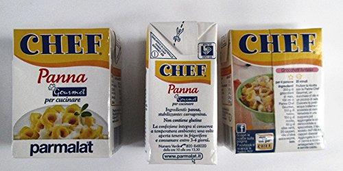 Parmalat Parmalat: Italian "Panna Chef Gourmet per cucinare", UHT Long Life Cooking Cream 6.7 Fluid Ounce (200ml) Packages (Pack of 3) [ Italian Import ]