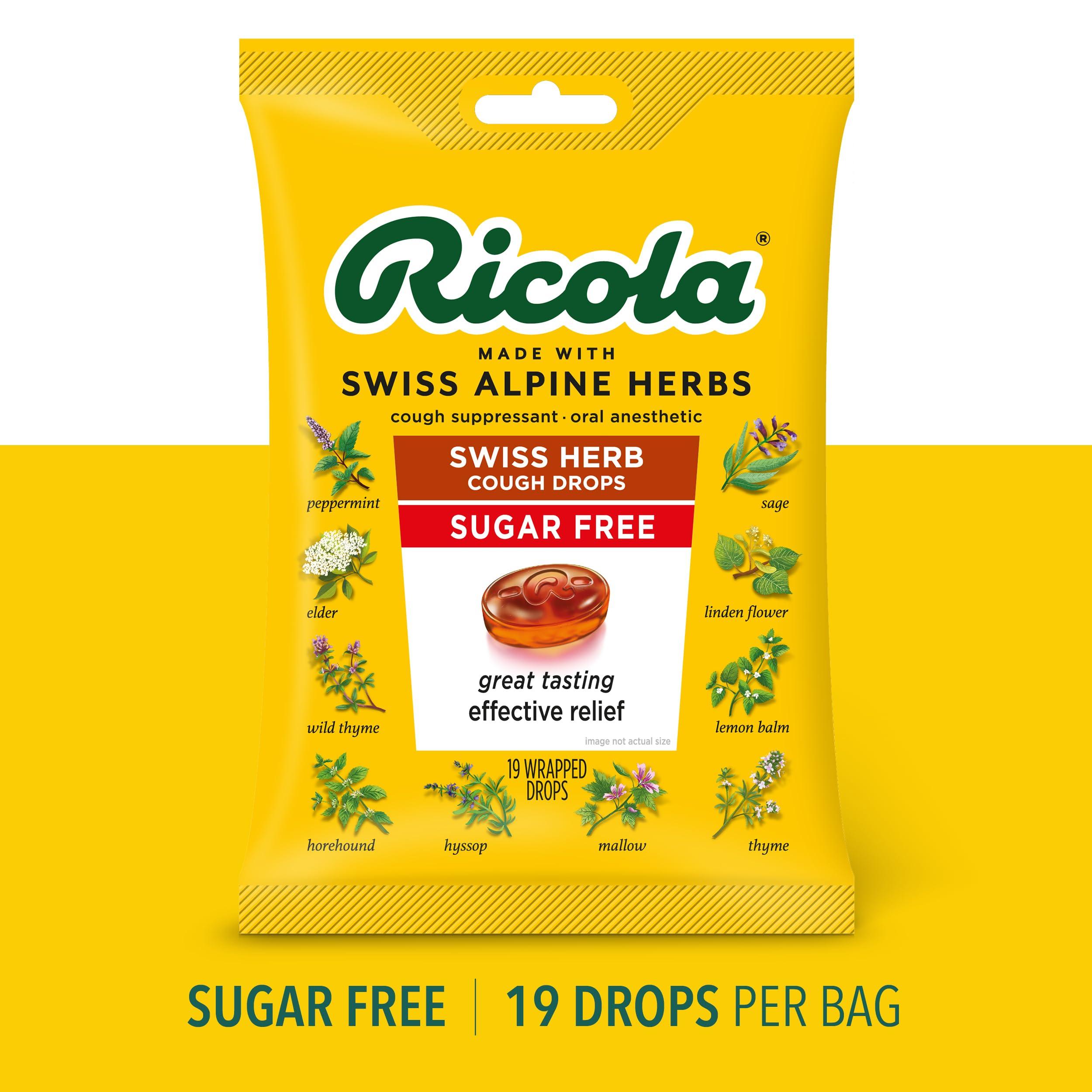 Ricola Ricola Berry Medley Throat Drops, 45 Count Sugar Free Original Herb Cough Drops, 19 Count
