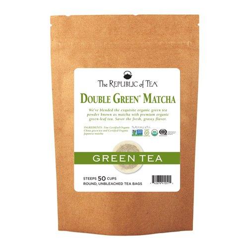 The Republic of Tea The Republic of Tea Double Green Matcha, 50 Tea Bags, Gourmet Blend of Organic Green Tea And Matcha Powder