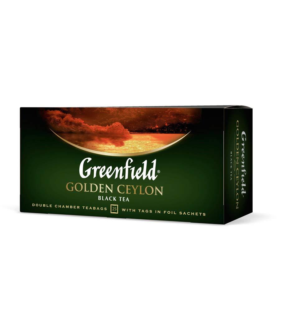 Greenfield Greenfield Golden Ceylon ?lassic Collection Black Tea Finely Selected Speciality Tea 25 Double Chamber Teabags With Tags in Foil Sachets