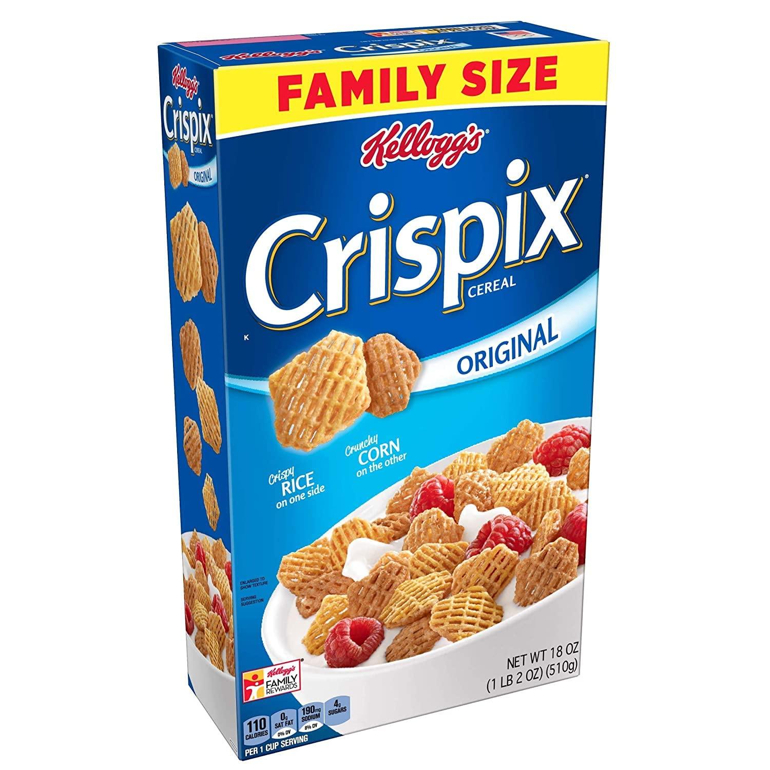 Crispix (Pack of 8) Kellogg's Crispix Breakfast Cereal, Original, 18 Oz
