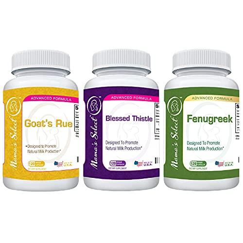Mama's Select Mama's Select Goat's Rue, Blessed Thistle, and Fenugreek Bundle Combo for Rapid Natural Breast Milk Increase While Breastfeeding!