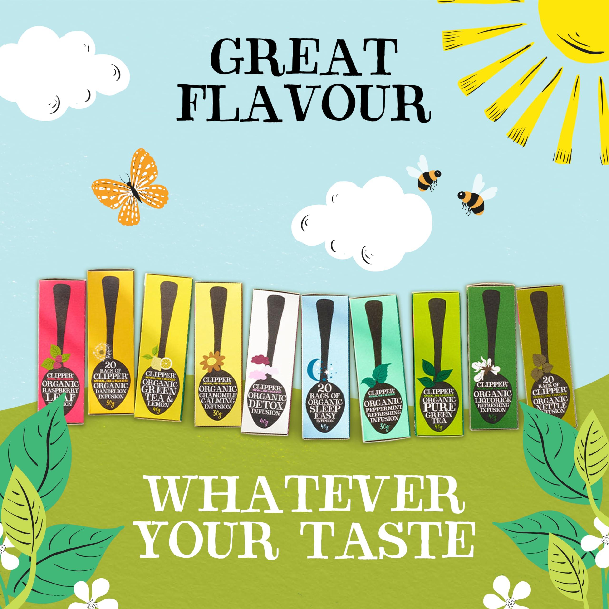 Clipper Natural, Fair & Delicious Clipper Tea, Orange & Turmeric, Organic Tea with Licorice Root, Orange Peel and Hibiscus, Plant Based Herbal Tea, Caffeine Free British Tea, 6 Pack, 120 Unbleached Tea Bags