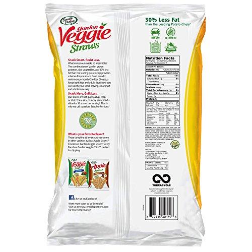 Sensible Portions Sensible Portions Garden Veggie Straws, Cheddar Cheese, 7 Oz (Pack of 12)