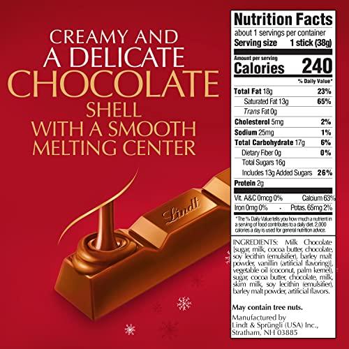 Lindt Lindt LINDOR Milk Chocolate Truffle Bar, Chocolate Candy Bar with Smooth Center, 1.3 oz. (24 Pack)