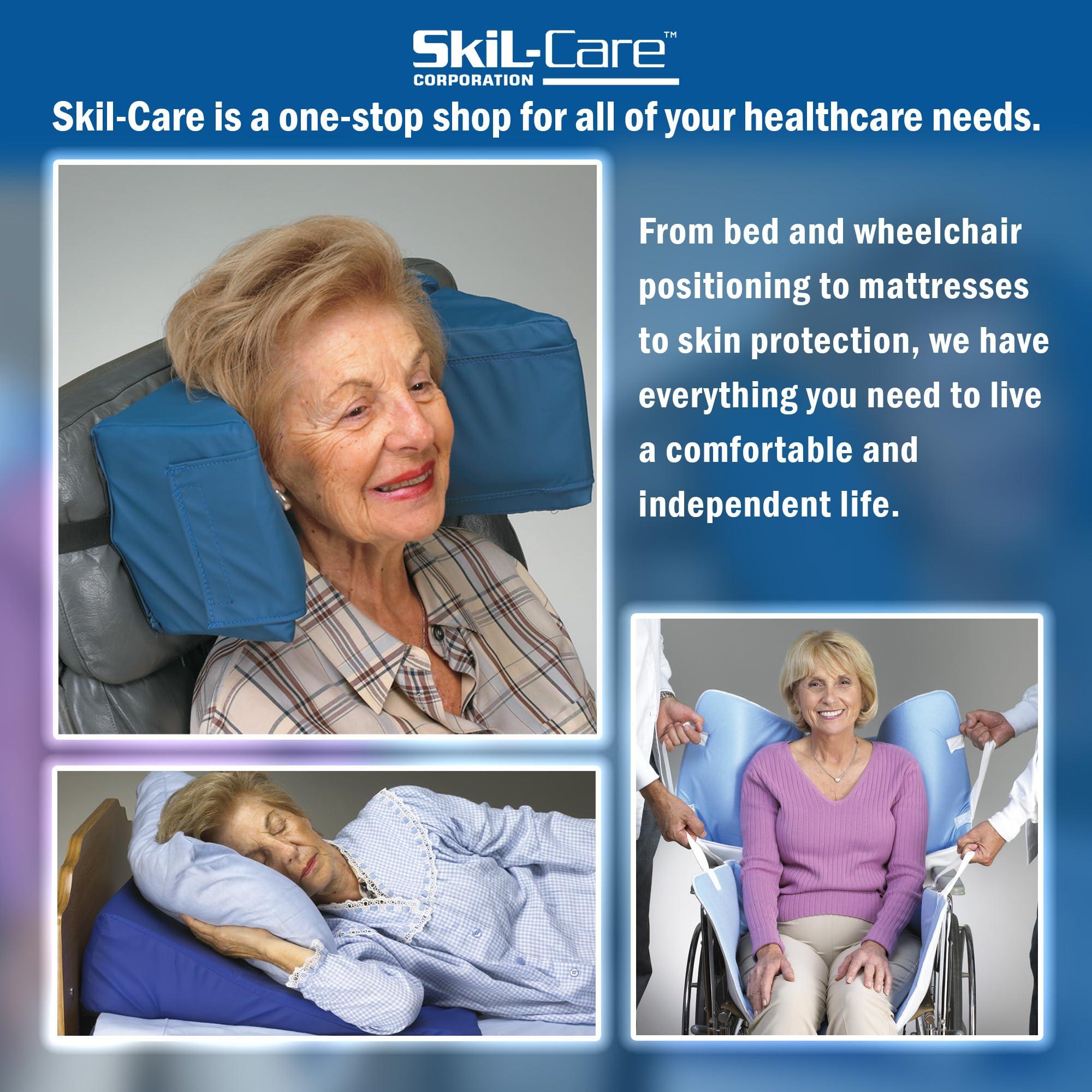 Skil-Care Skil-Care 18\" Replacement Synthetic Sheepskin Cushion Cover for Wheelchair or Chair Seats, Pressure Relief Prevents Pressure Sores, Fits 3-4\" Cushions, 781037