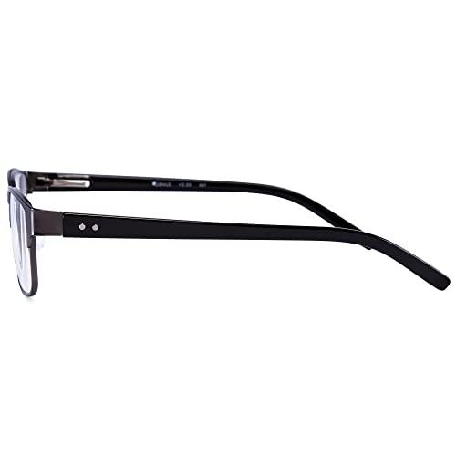 EYEGUARD EYEGUARD Readers Metal Deluxe Rectangular Reading Glasses for Men 1.00