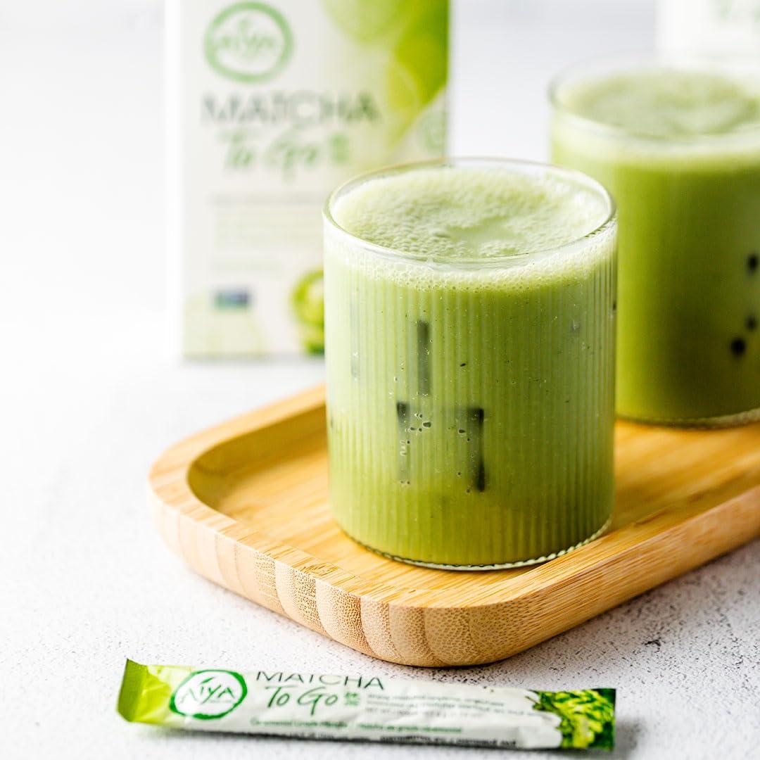 AIYA SINCE 1888 Aiya Japanese Matcha To Go - Ceremonial Grade Matcha Green Tea Powder - Convenient On-the-Go Packets for Smooth, Natural Energy Boost - Gluten-Free, Non-GMO - (2 Boxes - 10 Single-Serving Sticks)