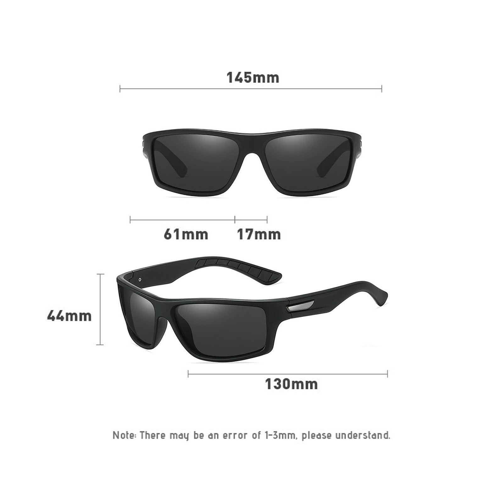 willochra willochra Full lens Polarized Reading Sunglasses for Men Driving Wrap Around Sports Square Presbyopia Reader (black, 2.25, x)