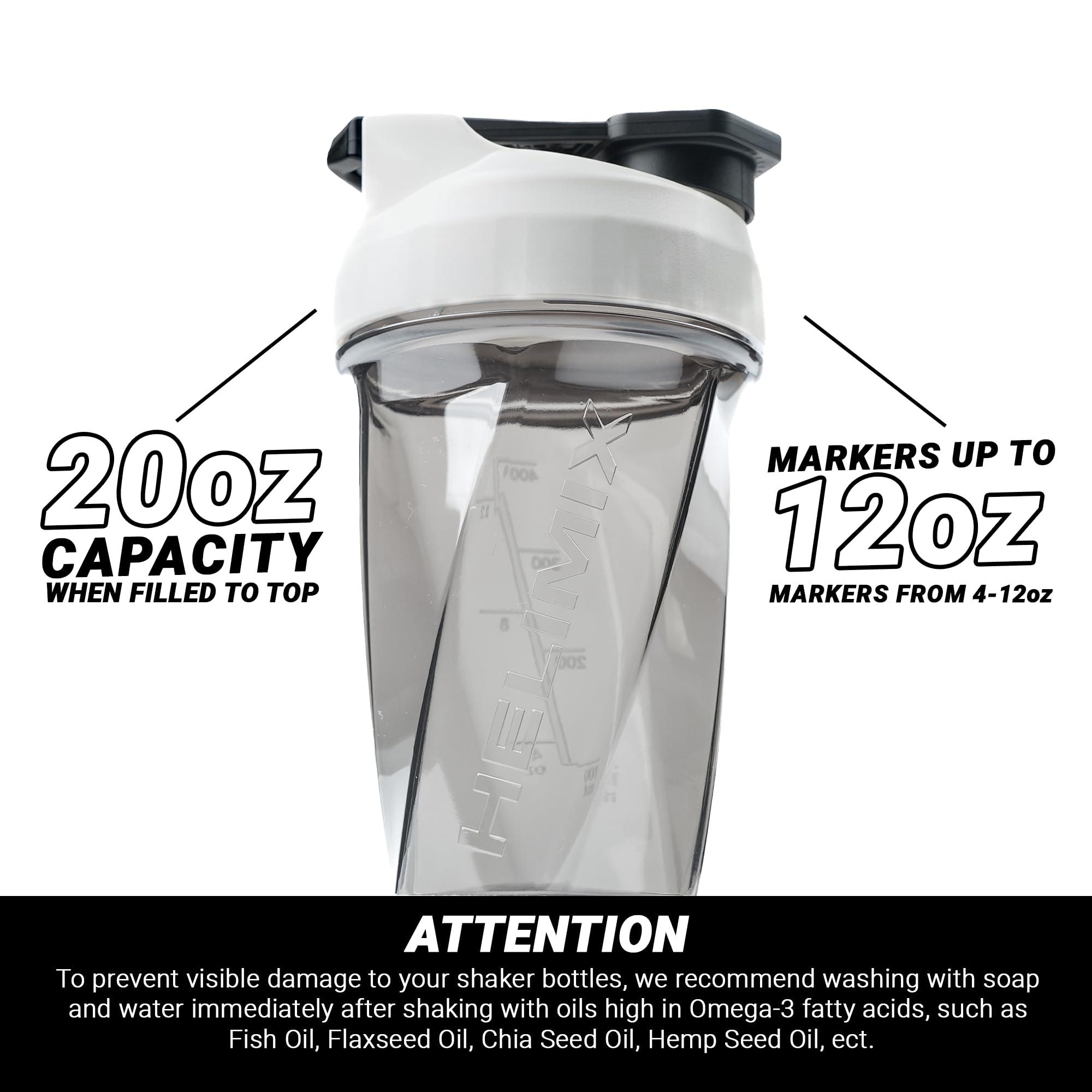HELIMIX HELIMIX 1.5 Vortex Blender Shaker Bottle Holds Upto 20oz | No Blending Ball or Whisk | USA Made | Portable Pre Workout Whey Protein Drink Shaker Cup | Mixes Cocktails Smoothies Shakes | Top Rack Safe