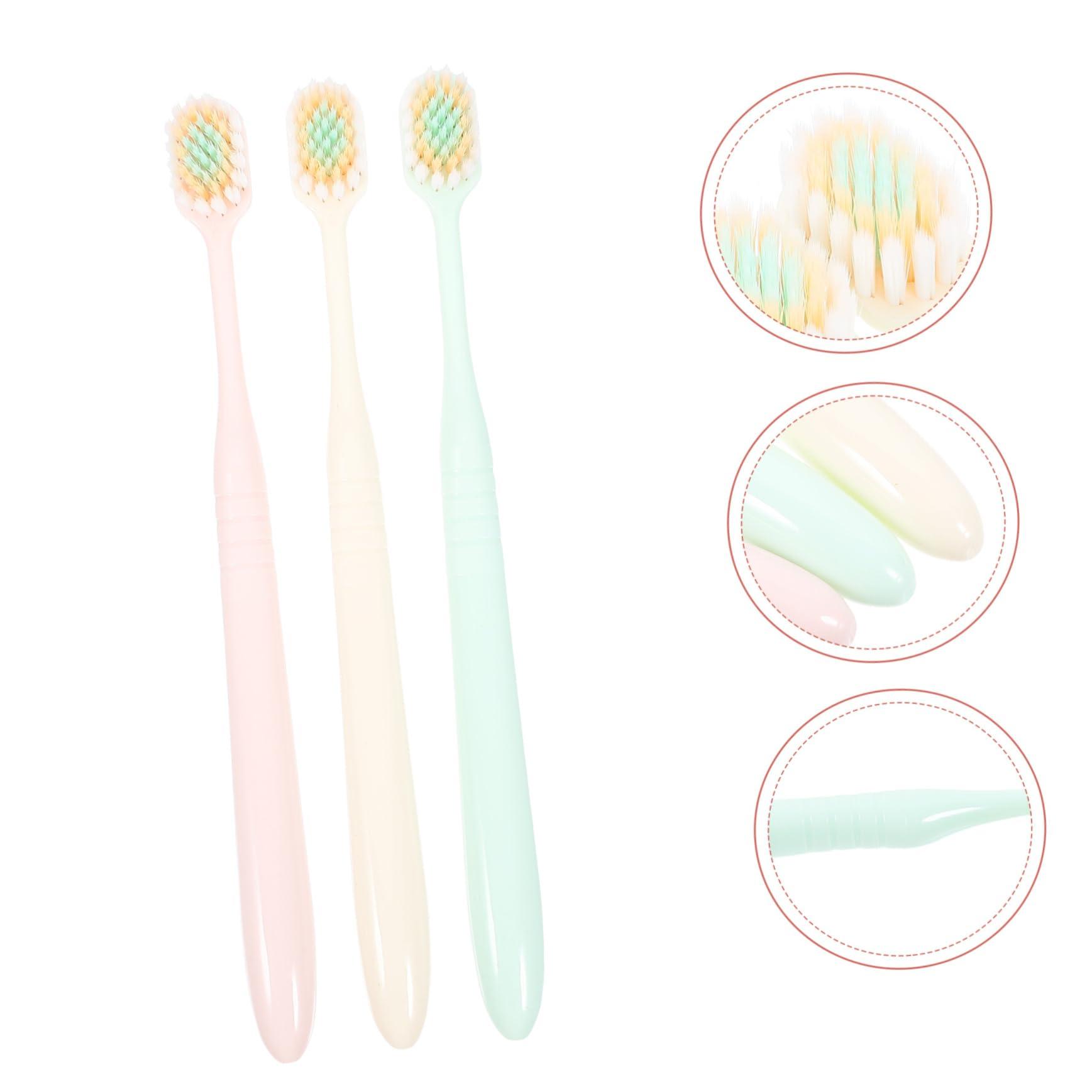 HAKIDZEL HAKIDZEL 3pcs Japanese-Style Toothbrush Extra Soft Bristle Adult Toothbrush Set Stick Travel Creative toothbrushes Household Portable Toothbrush Creative Soft Toothbrush Travel