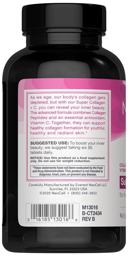 NeoCell NeoCell Super Collagen Plus Vitamin C, Skin, Hair and Nails Supplement, Includes Antioxidants, Tablet, 360 Count, 1 Bottle